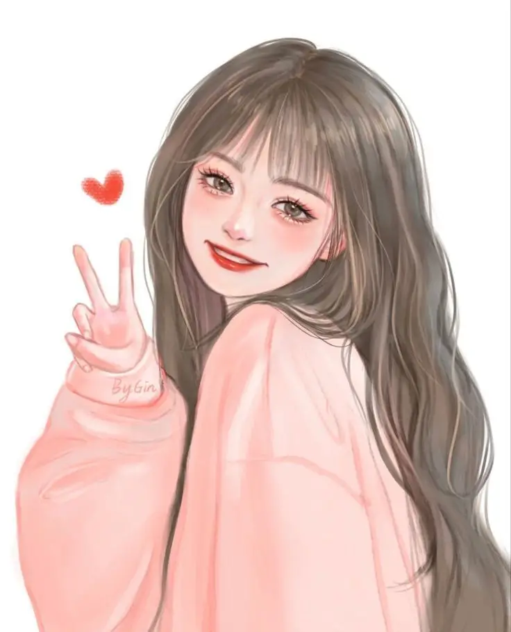 Ảnh cô gái hoạt hình ngộ nghĩnh và đáng yêu 1