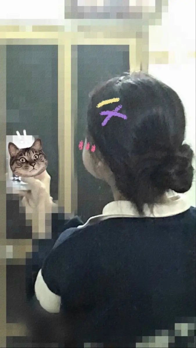 Tải Ảnh Gái Xinh Che Mặt Bằng Điện Thoại Trước Gương 53