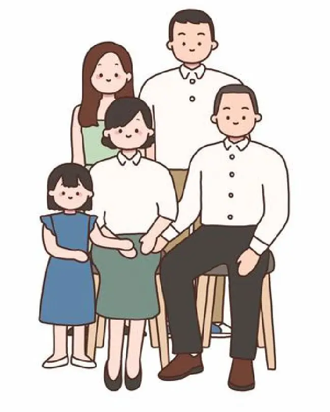Ảnh Gia Đình Hoạt Hình 4 Người Với 2 Con Gái Đáng Yêu 74