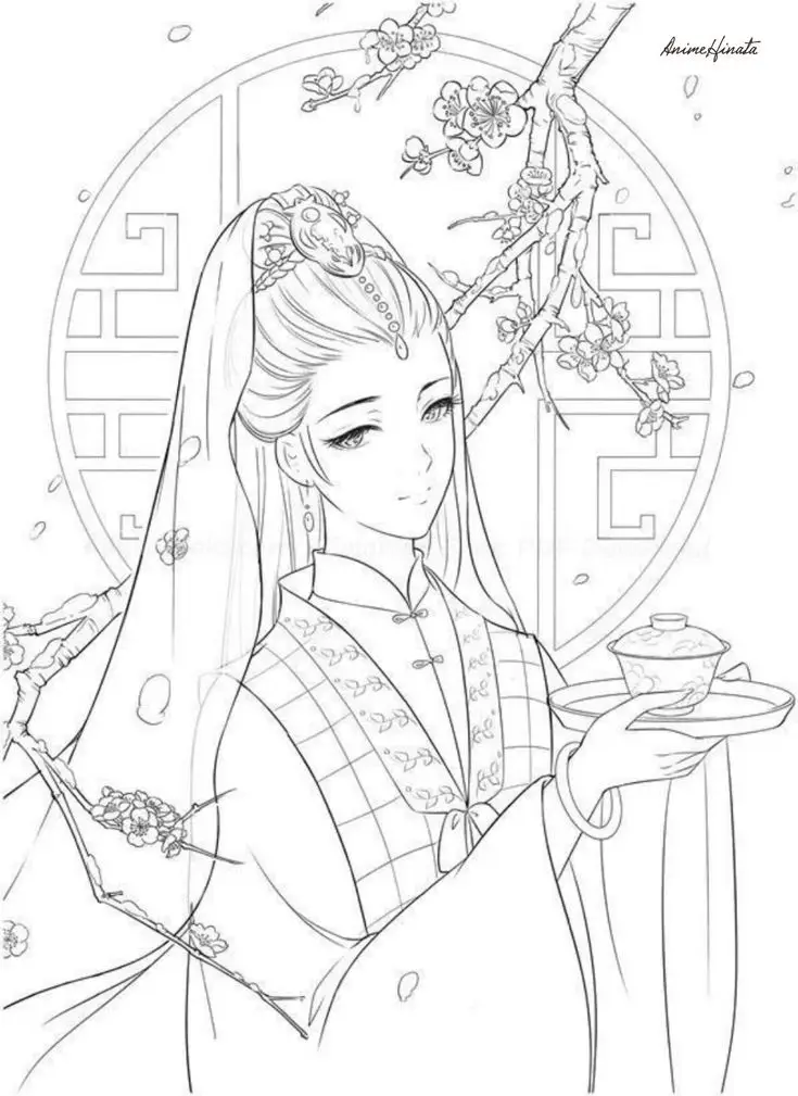 Anime Tranh Tô Màu Cổ Trang Trung Quốc - Hành Trình Vào Thế Giới Văn Hóa Đích Thực 3