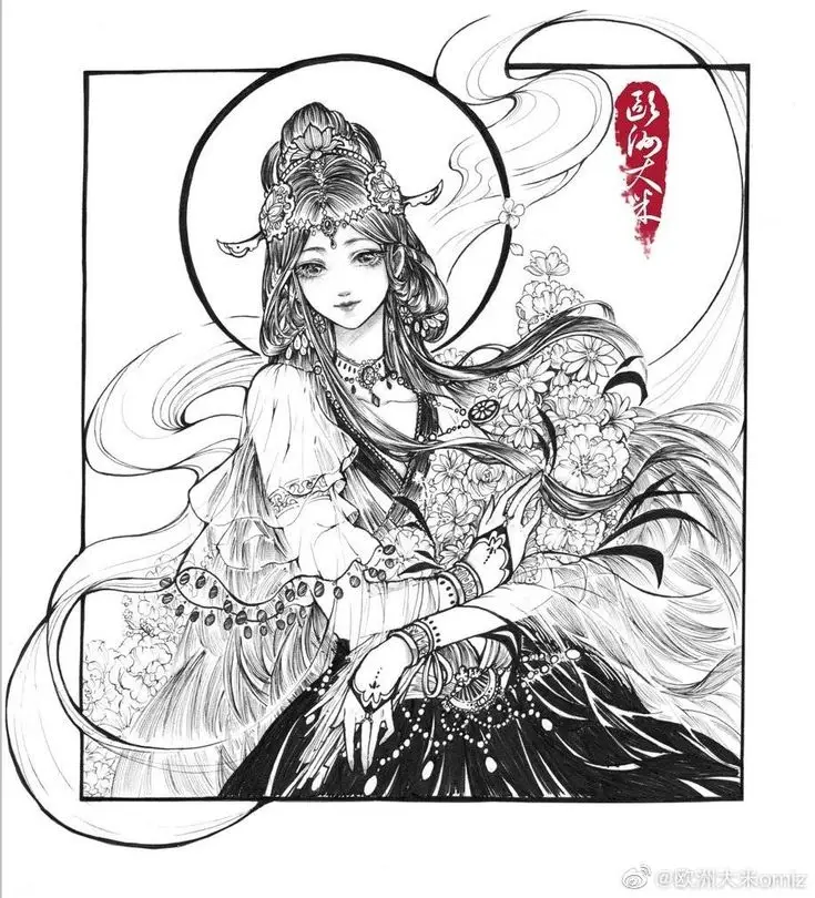 Anime Tranh Tô Màu Cổ Trang Trung Quốc - Hành Trình Vào Thế Giới Văn Hóa Đích Thực 15