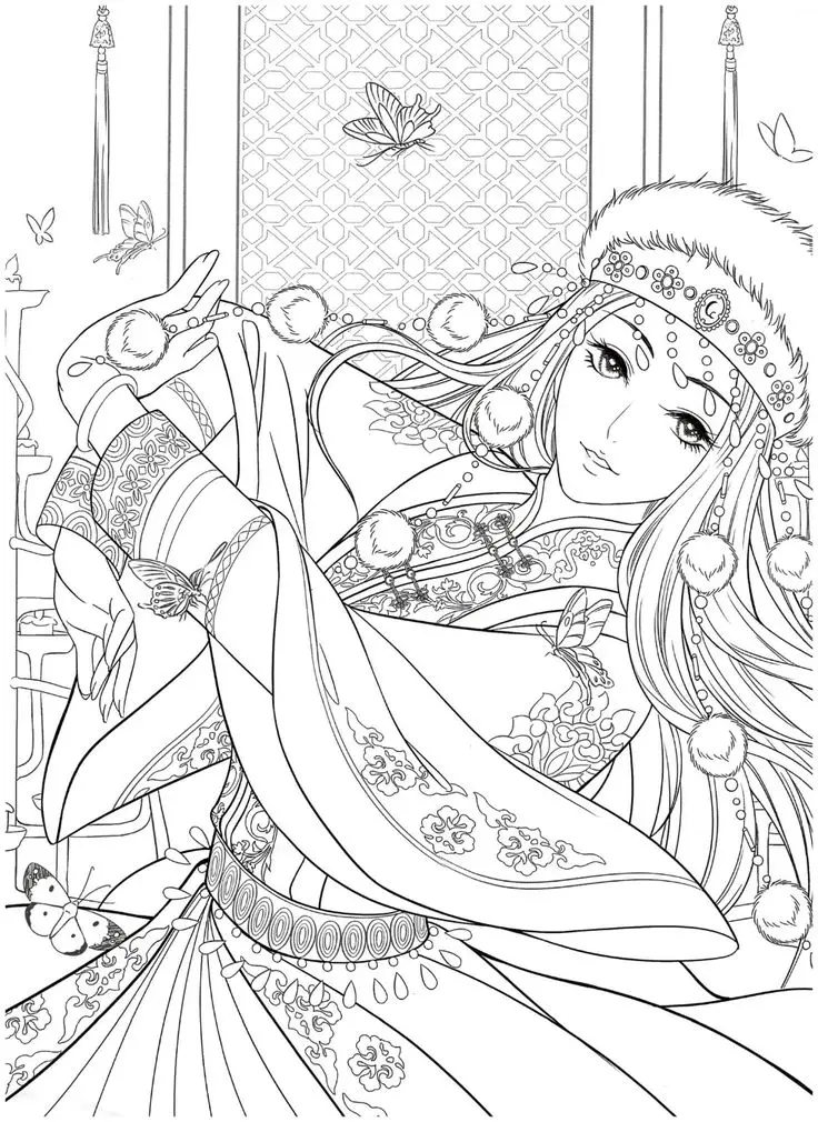 Anime Tranh Tô Màu Cổ Trang Trung Quốc - Hành Trình Vào Thế Giới Văn Hóa Đích Thực 34