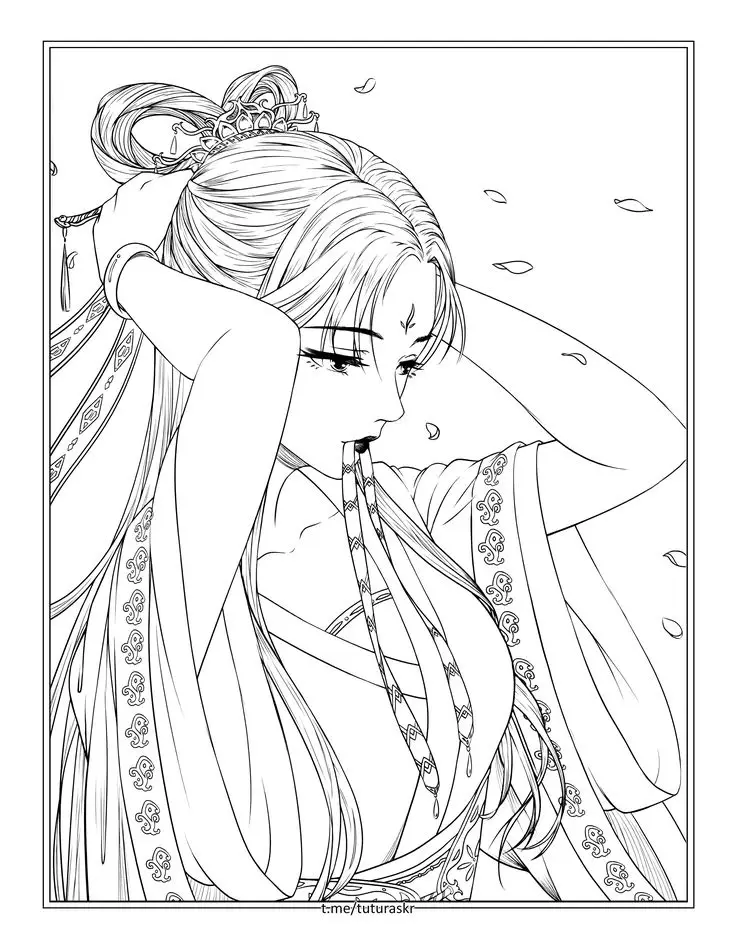 Anime Tranh Tô Màu Cổ Trang Trung Quốc - Hành Trình Vào Thế Giới Văn Hóa Đích Thực 36