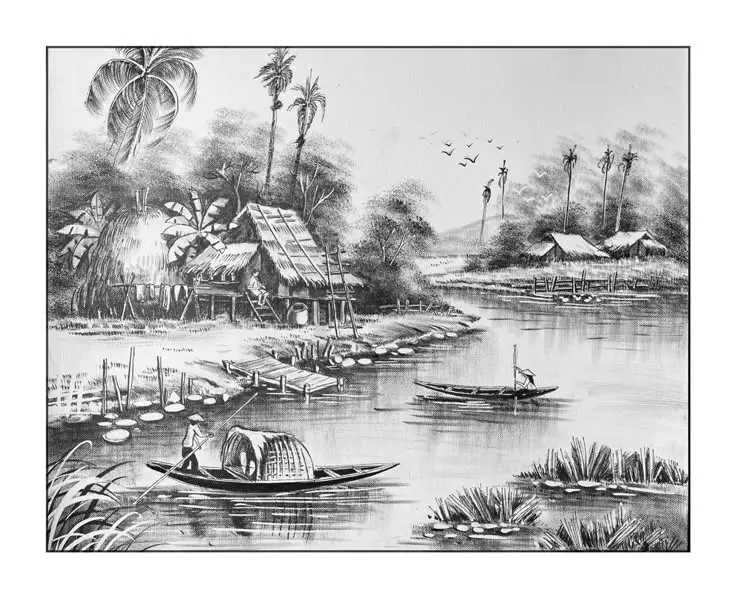 Vẽ Tranh Phong Cảnh Trong Hình Tròn - Kỹ Thuật Bằng Bút Chì 19