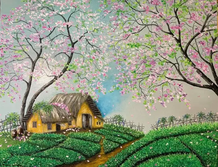 Vẽ Tranh Phong Cảnh Trong Hình Tròn - Kỹ Thuật Bằng Bút Chì 44