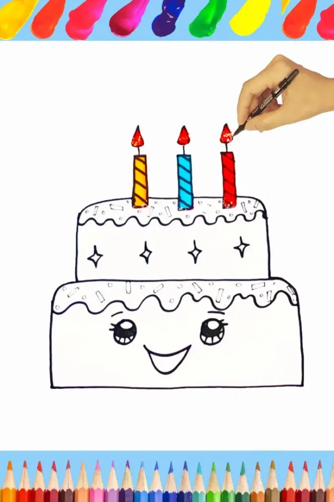 Bánh sinh nhật tô màu - Tô màu những chiếc bánh ngọt ngào 30