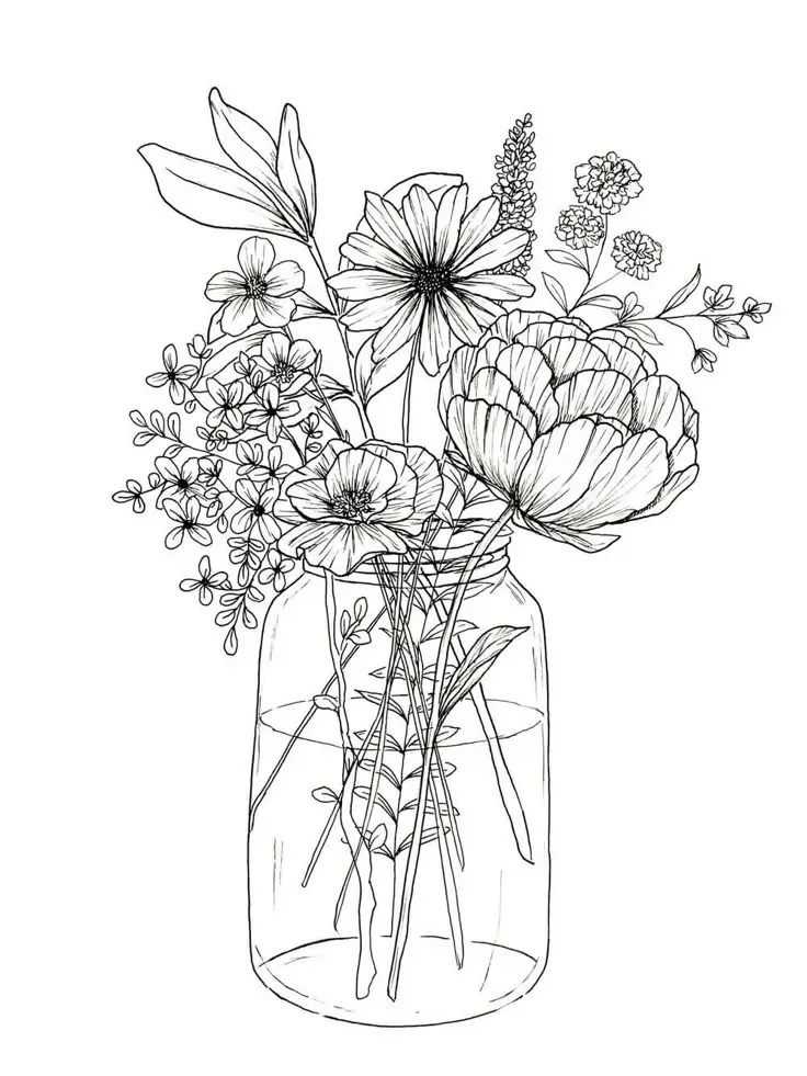 Thiết Kế Bình Hoa Tô Màu Lọ Hoa Độc Đáo 65