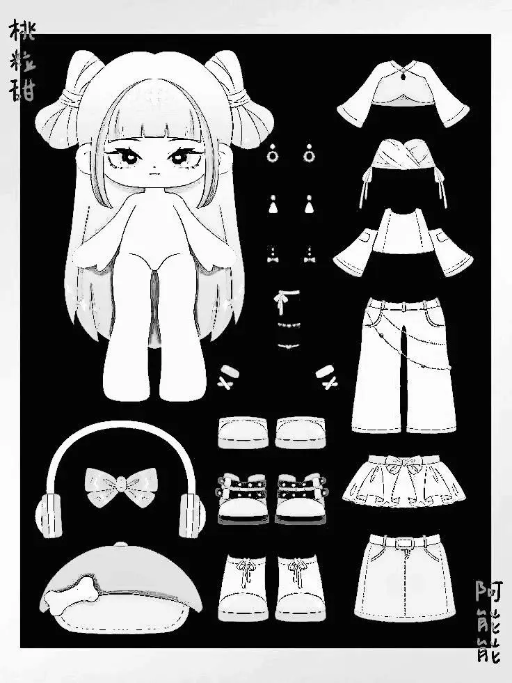 Búp bê giấy tô màu anime: Khám phá thế giới búp bê màu sắc 6