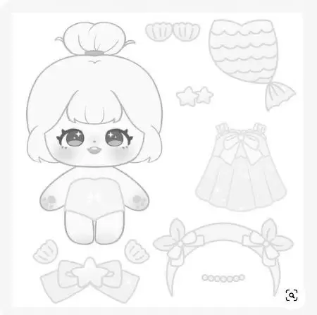 Búp bê giấy tô màu anime: Khám phá thế giới búp bê màu sắc 39