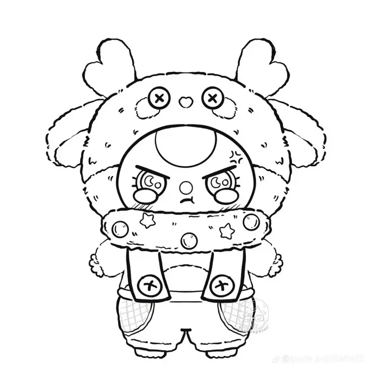 Búp bê giấy tô màu anime: Khám phá thế giới búp bê màu sắc 48