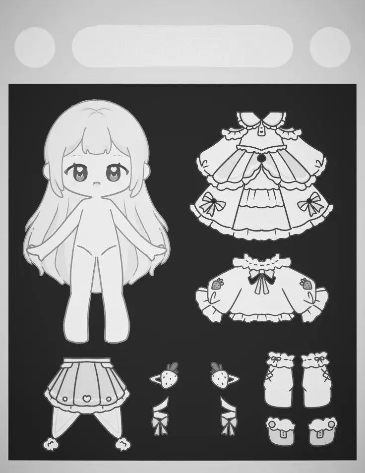 Búp bê giấy tô màu anime: Khám phá thế giới búp bê màu sắc 59