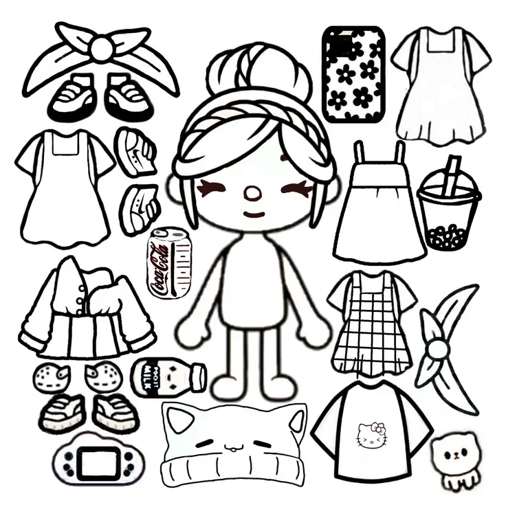 Búp Bê Tô Màu Toca Boca Đầy Sáng Tạo 10