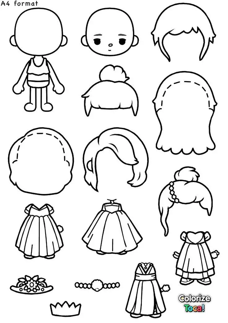 Búp Bê Tô Màu Toca Boca Đầy Sáng Tạo 19