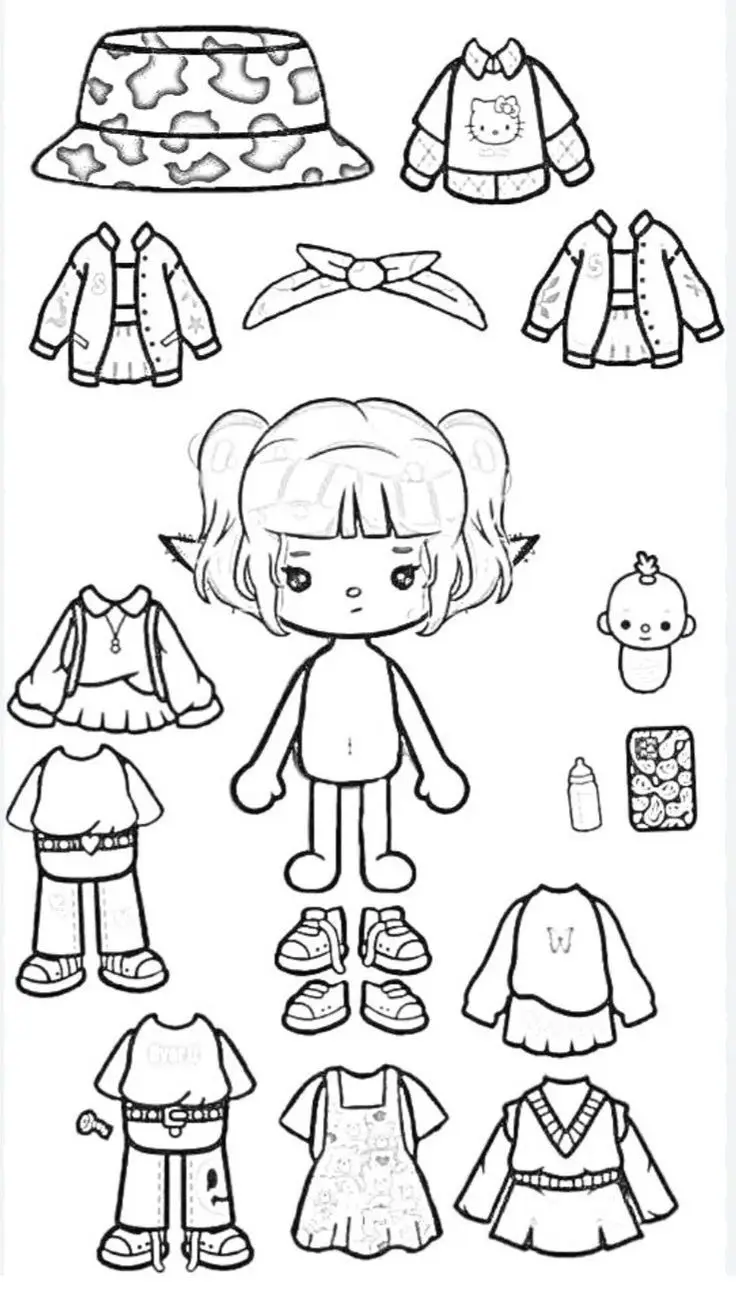 Búp Bê Tô Màu Toca Boca Đầy Sáng Tạo 23