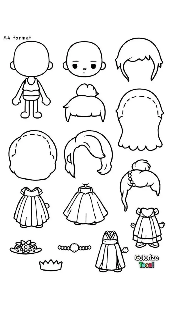 Búp Bê Tô Màu Toca Boca Đầy Sáng Tạo 55