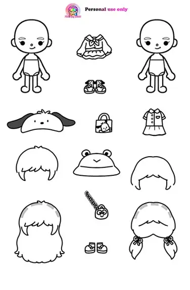 Búp Bê Tô Màu Toca Boca Đầy Sáng Tạo 60