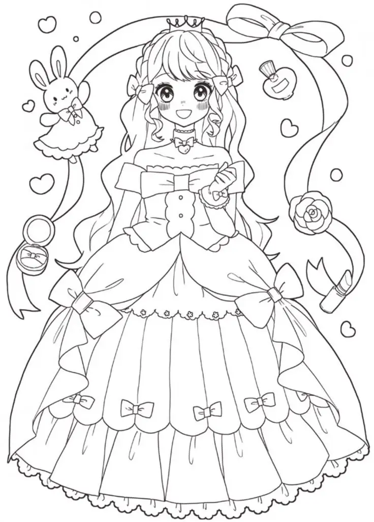 Chibi Tranh Tô Màu Công Chúa: Tăng Cường Sáng Tạo Với 100 Hình Ảnh 17