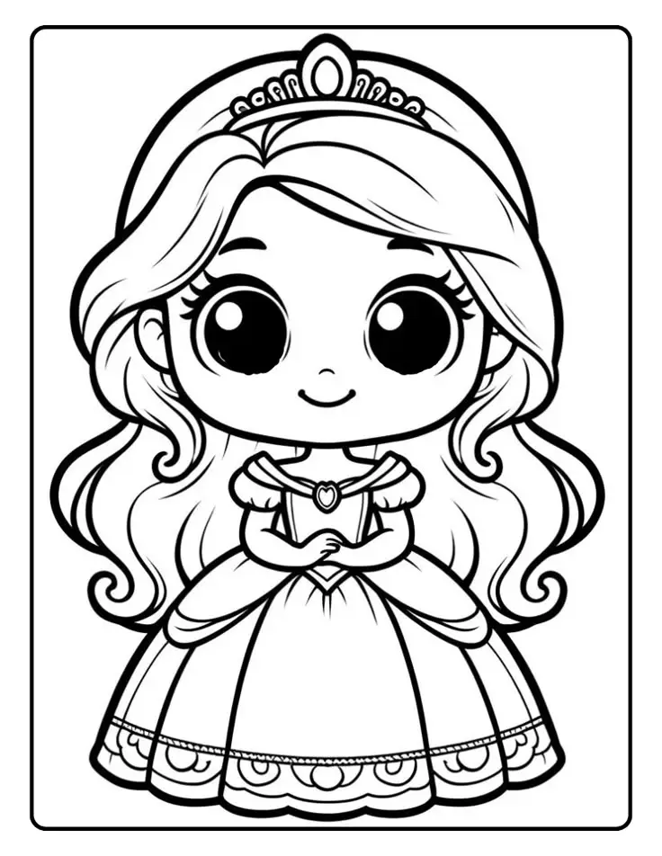 Chibi Tranh Tô Màu Công Chúa: Tăng Cường Sáng Tạo Với 100 Hình Ảnh 33