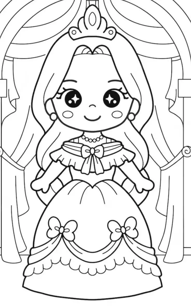 Chibi Tranh Tô Màu Công Chúa: Tăng Cường Sáng Tạo Với 100 Hình Ảnh 52