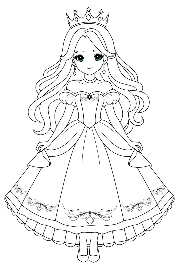 Chibi Tranh Tô Màu Công Chúa: Tăng Cường Sáng Tạo Với 100 Hình Ảnh 59