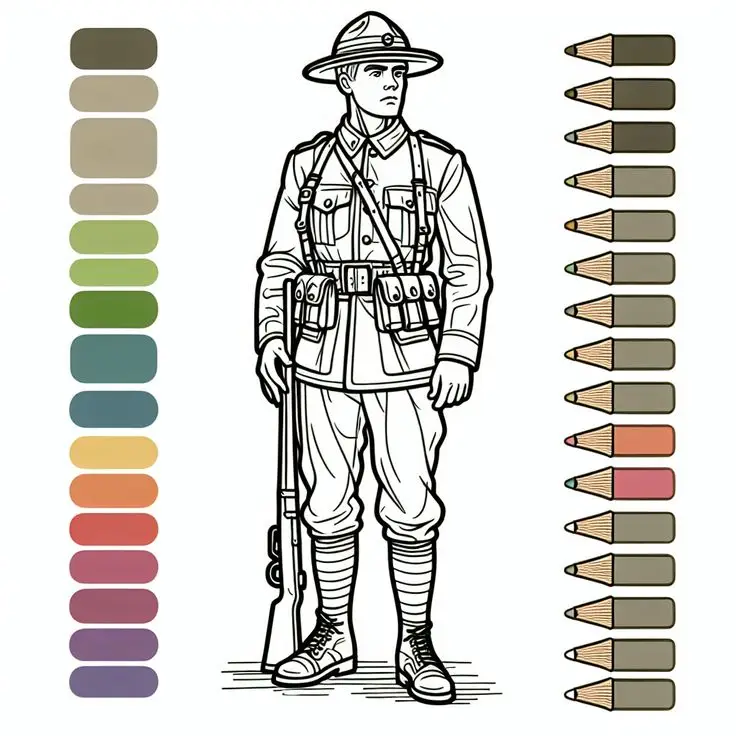 Chú Bộ Đội Tô Màu: 50 Hình Ảnh Để Bé Khám Phá Thế Giới Anh Hùng 5