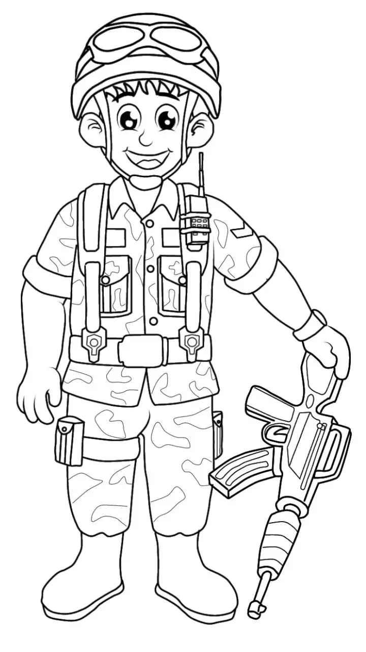 Chú Bộ Đội Tô Màu: 50 Hình Ảnh Để Bé Khám Phá Thế Giới Anh Hùng 65