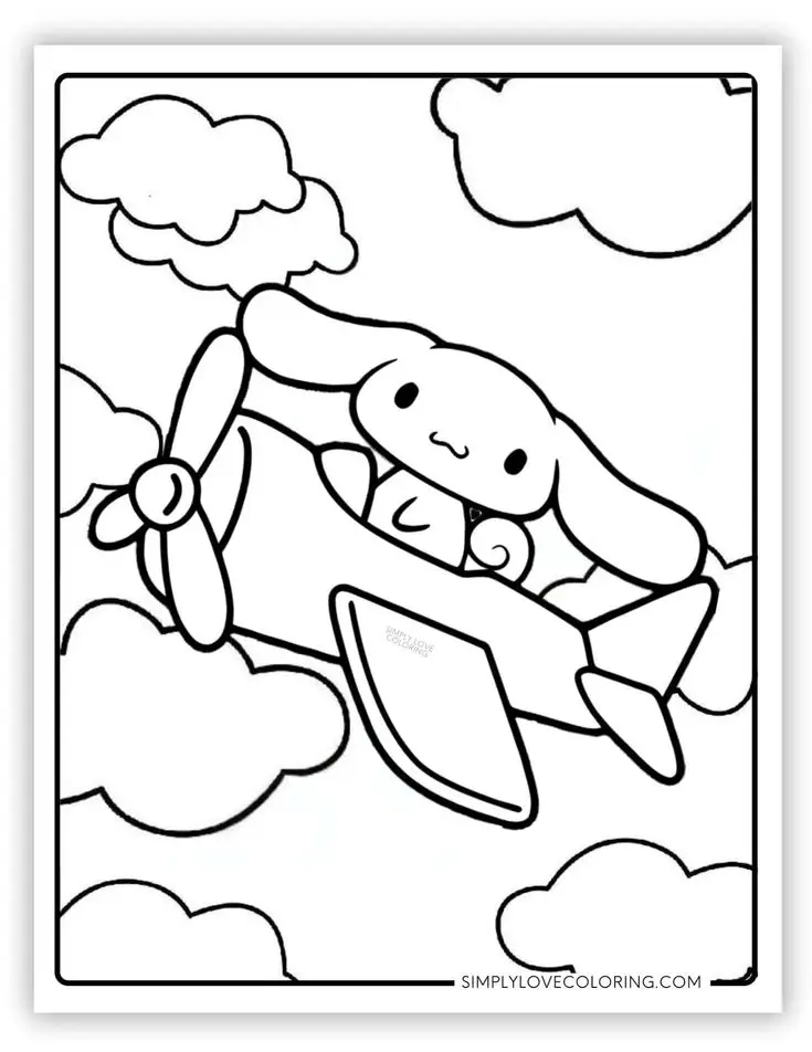 Cinnamon rolls coloring pages - Tô màu Cinnamoroll dễ thương 14