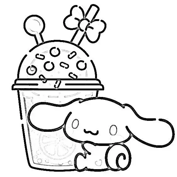 Cinnamon rolls coloring pages - Tô màu Cinnamoroll dễ thương 17