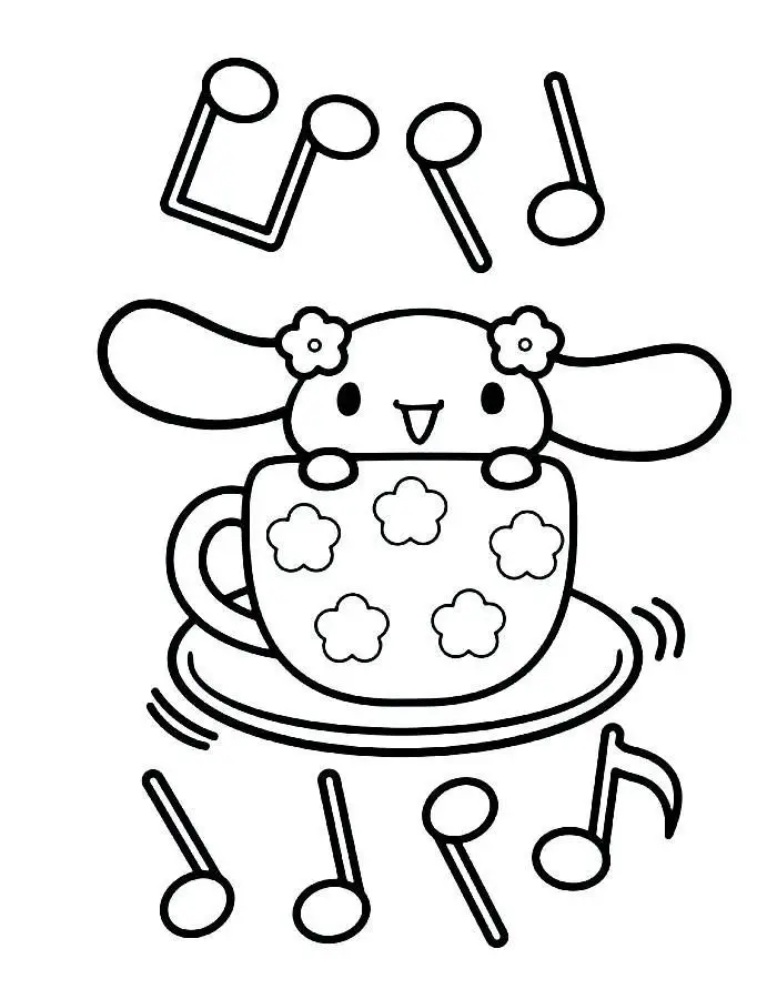 Cinnamon rolls coloring pages - Tô màu Cinnamoroll dễ thương 24