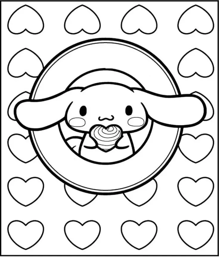 Cinnamon rolls coloring pages - Tô màu Cinnamoroll dễ thương 26