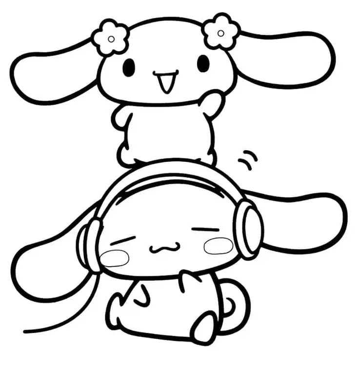 Cinnamon rolls coloring pages - Tô màu Cinnamoroll dễ thương 31