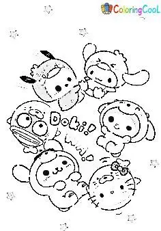 Cinnamon rolls coloring pages - Tô màu Cinnamoroll dễ thương 33