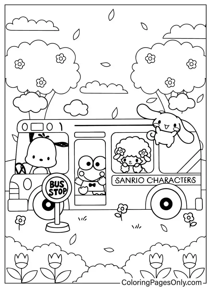 Cinnamon rolls coloring pages - Tô màu Cinnamoroll dễ thương 36