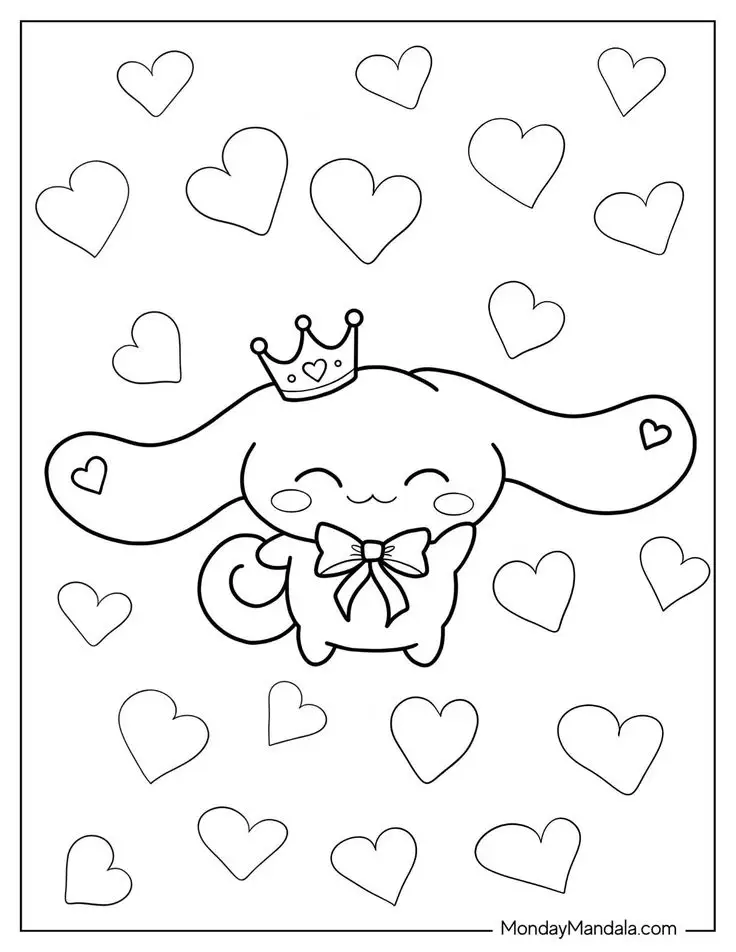 Cinnamon rolls coloring pages - Tô màu Cinnamoroll dễ thương 41