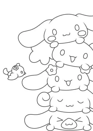 Cinnamon rolls coloring pages - Tô màu Cinnamoroll dễ thương 49