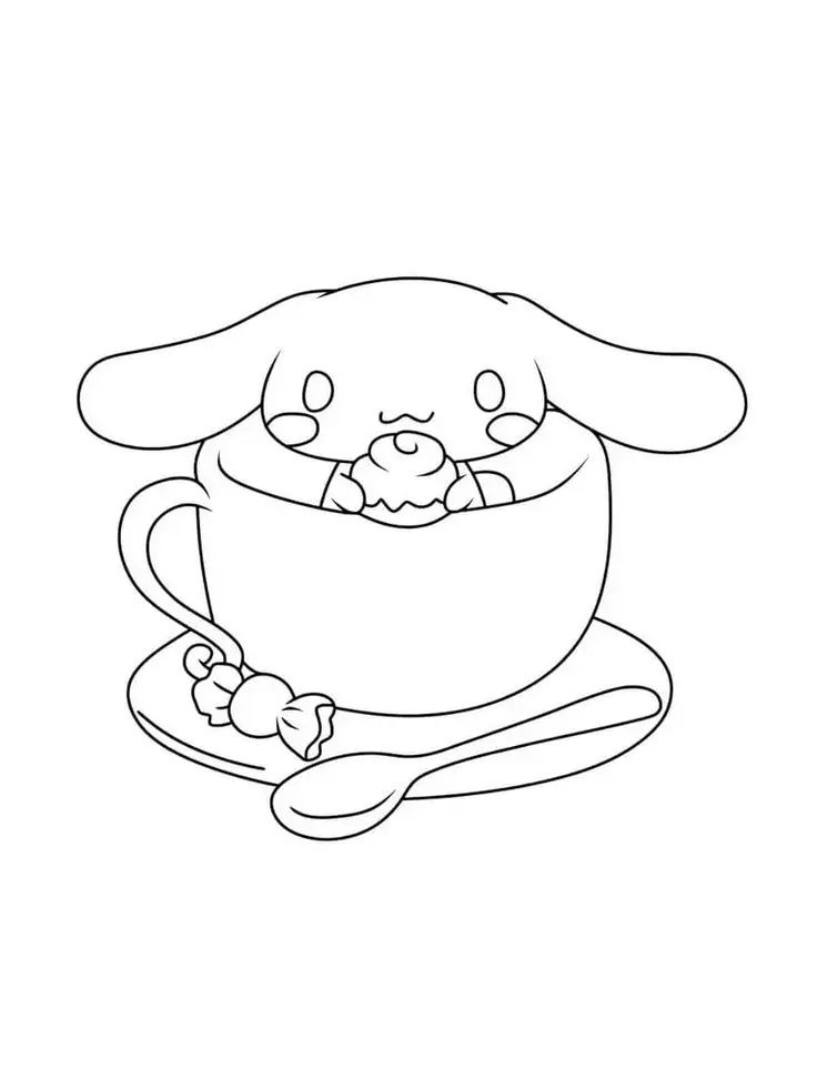 Cinnamon rolls coloring pages - Tô màu Cinnamoroll dễ thương 50