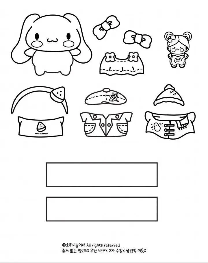 Cinnamon rolls coloring pages - Tô màu Cinnamoroll dễ thương 52