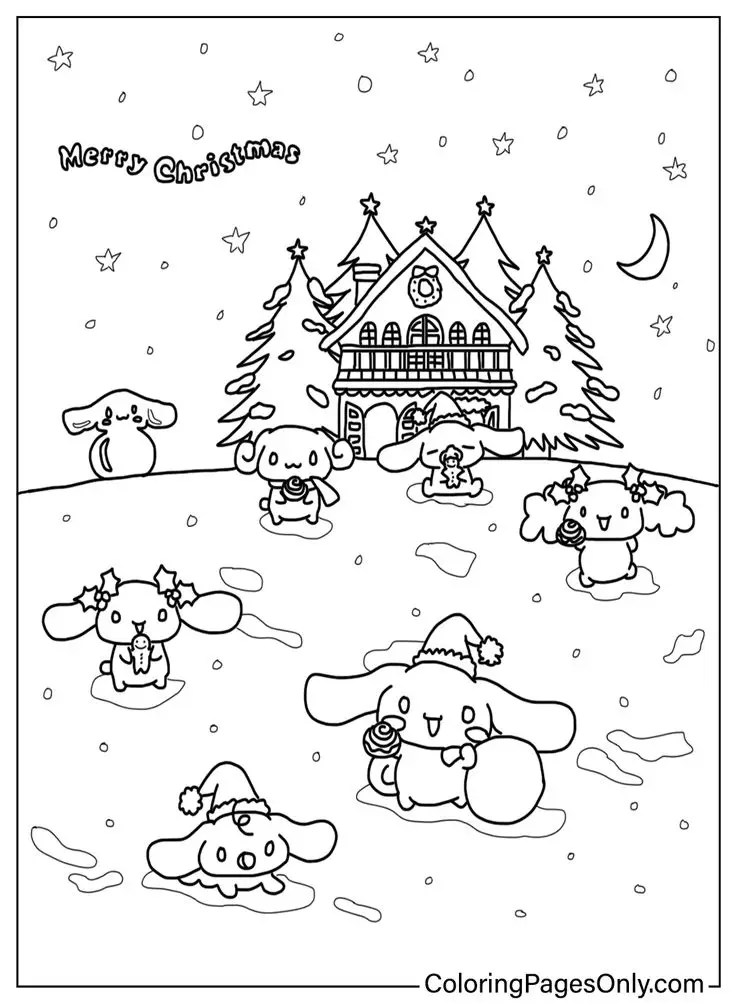 Cinnamon rolls coloring pages - Tô màu Cinnamoroll dễ thương 59
