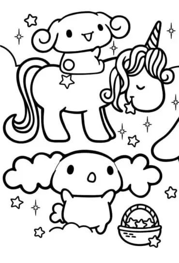 Cinnamon rolls coloring pages - Tô màu Cinnamoroll dễ thương 60
