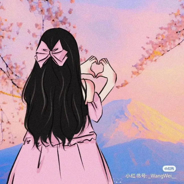 Hình avatar đẹp anime cô gái cầm điện thoại che mặt 11