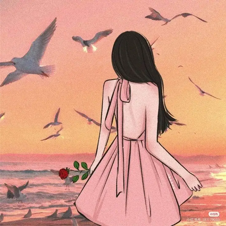 Hình avatar đẹp anime cô gái cầm điện thoại che mặt 24