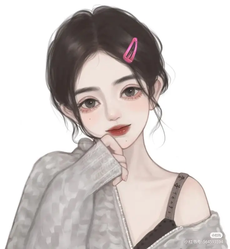 Hình avatar đẹp anime cô gái cầm điện thoại che mặt 71