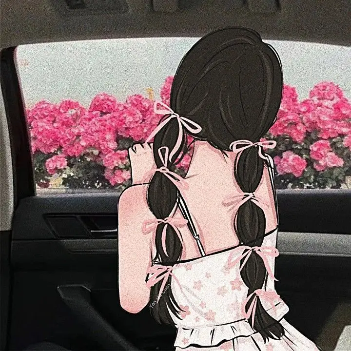 Hình avatar đẹp anime cô gái cầm điện thoại che mặt 77