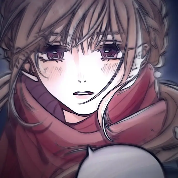 Hình avatar đẹp anime cô gái cầm điện thoại che mặt 80
