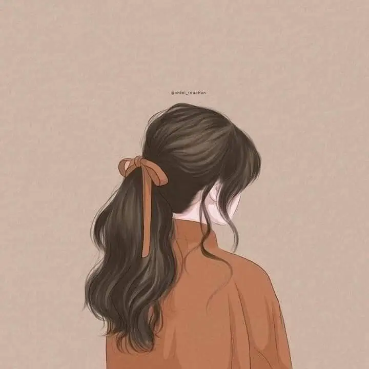 Hình avatar đẹp anime cô gái cầm điện thoại che mặt 82