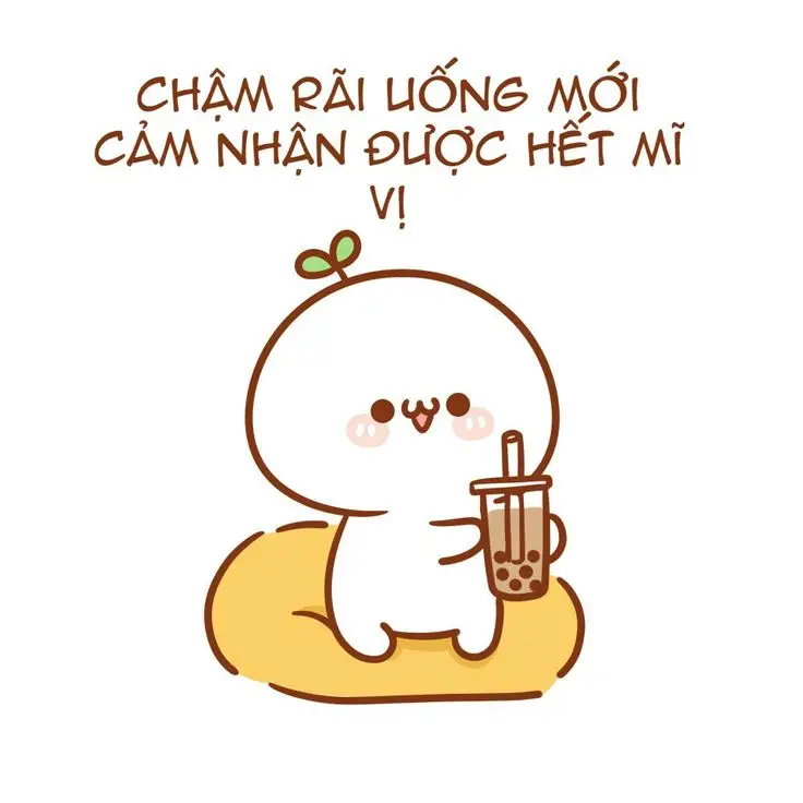 Cô gái uống trà sữa chibi dễ thương 10