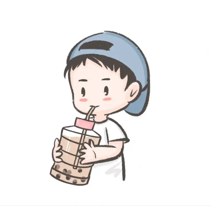 Cô gái uống trà sữa chibi dễ thương 26