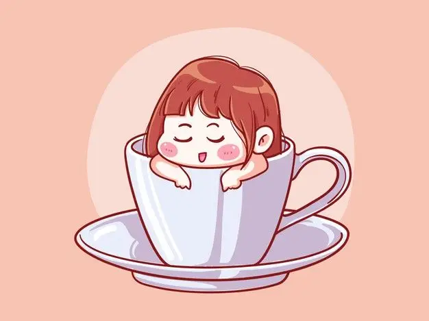 Cô gái uống trà sữa chibi dễ thương 37