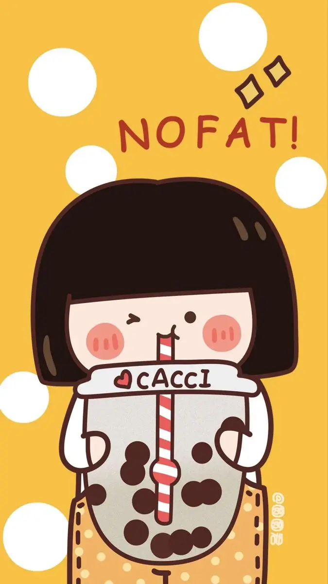 Cô gái uống trà sữa chibi dễ thương 42