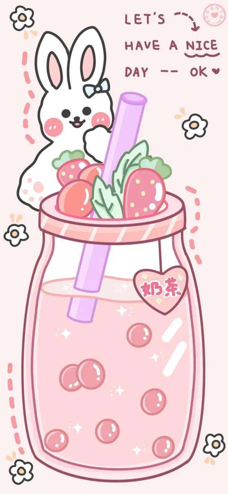 Cô gái uống trà sữa chibi dễ thương 46
